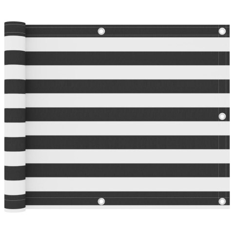 PARAWAN BALKONOWY ANTRACYTOWO-BIAŁY 75X400CM WODOODPORNY