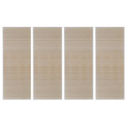 PROSTOKĄTNE NATURALNE MATY BAMBUSOWE 4 SZT 120X180CM