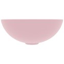 UMYWALKA ŁAZIENKOWA CERAMICZNA MATOWY RÓŻ OKRĄGŁA