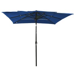 3-POZIOMOWY PARASOL NA ALUMINIOWYM SŁUPKU LAZUROWY 2,5X2,5M
