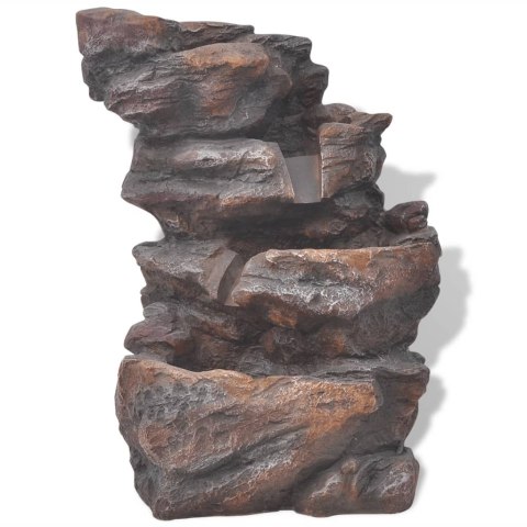 FONTANNA POKOJOWA ZE ŚWIATŁEM LED ŻYWICA SYNTETYCZNA