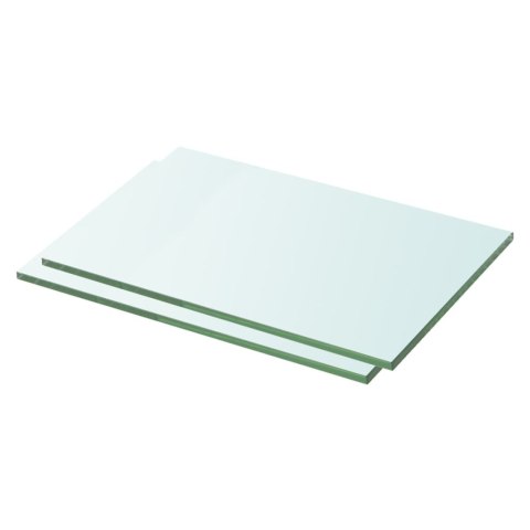 PÓŁKI 2 SZT PANEL Z PRZEZROCZYSTEGO SZKŁA 30X15CM