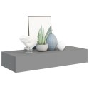 PÓŁKI ŚCIENNE Z SZUFLADĄ 2 SZT SZARE 60X23,5X10CM