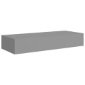 PÓŁKI ŚCIENNE Z SZUFLADĄ 2 SZT SZARE 60X23,5X10CM