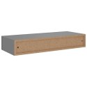 PÓŁKI ŚCIENNE Z SZUFLADĄ 2 SZT SZARE 60X23,5X10CM