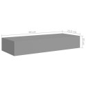 PÓŁKI ŚCIENNE Z SZUFLADĄ 2 SZT SZARE 60X23,5X10CM