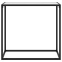 STOLIK KONSOLOWY BIAŁY 80X35X75CM SZKŁO HARTOWANE