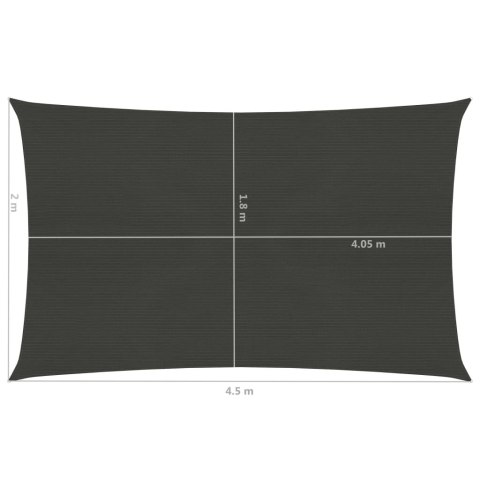 ŻAGIEL PRZECIWSŁONECZNY OGRODOWY MARKIZA TARAS 160G/M² ANTRACYTOWY 2X4,5M