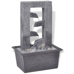 FONTANNA WEWNĘTRZNA Z OŚWIETLENIEM LED POLI ŻYWICA