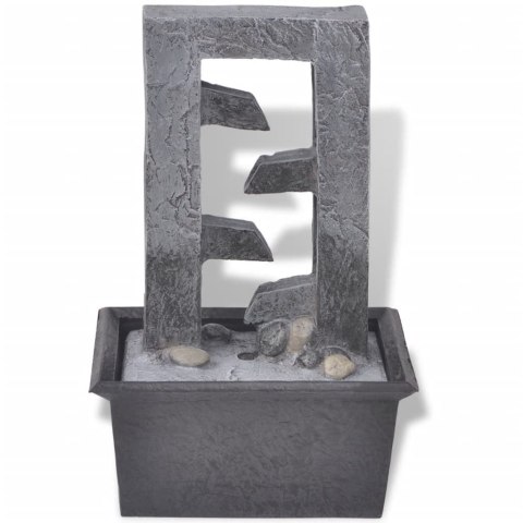 FONTANNA WEWNĘTRZNA Z OŚWIETLENIEM LED POLI ŻYWICA