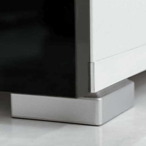 MEBLE DO SALONU Z SZAFKĄ POD TV I PODŚWIETLENIEM LED 5 ELEMENTÓW CZARNE