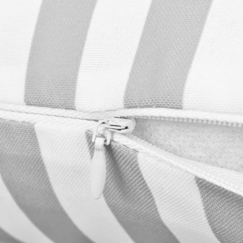 PODUSZKI NA ZEWNĄTRZ 4 SZT W PASKI 45X45CM SZARE