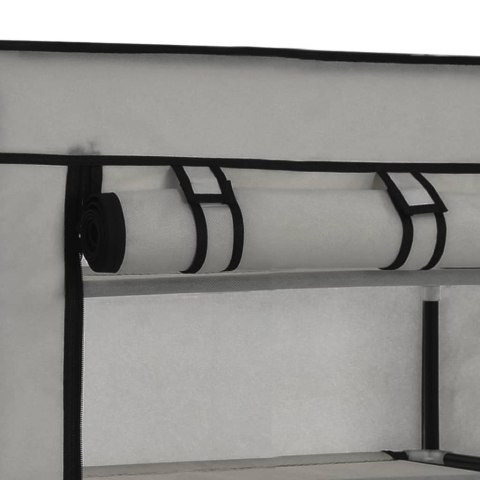 SZAFKA NA BUTY Z OSŁONĄ SZARA 58X28X106CM TKANINA