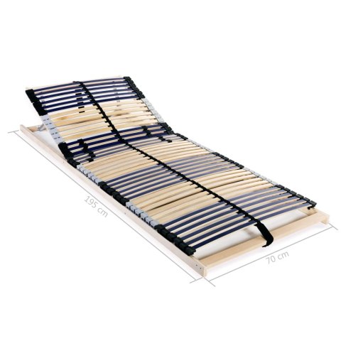 STELAŻ DO ŁÓŻKA Z 42 LISTWAMI 7 STREF 70X200CM
