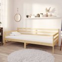 ŁÓŻKO DZIENNE Z MATERACEM 90X200CM DREWNO SOSNOWE