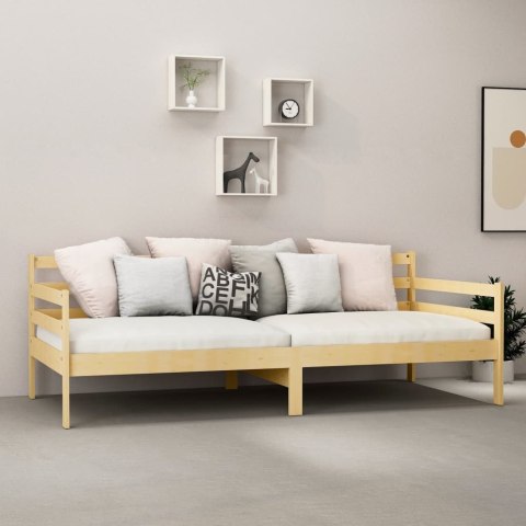 ŁÓŻKO DZIENNE Z MATERACEM 90X200CM DREWNO SOSNOWE