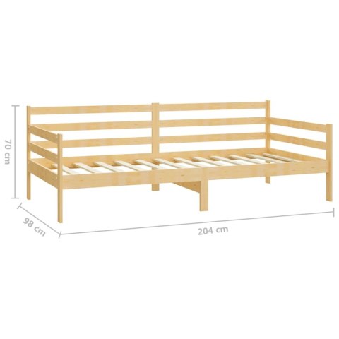 ŁÓŻKO DZIENNE Z MATERACEM 90X200CM DREWNO SOSNOWE