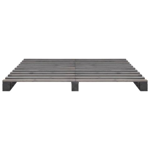 RAMA ŁÓŻKA Z PALET SZARA DREWNO SOSNOWE 200X200CM