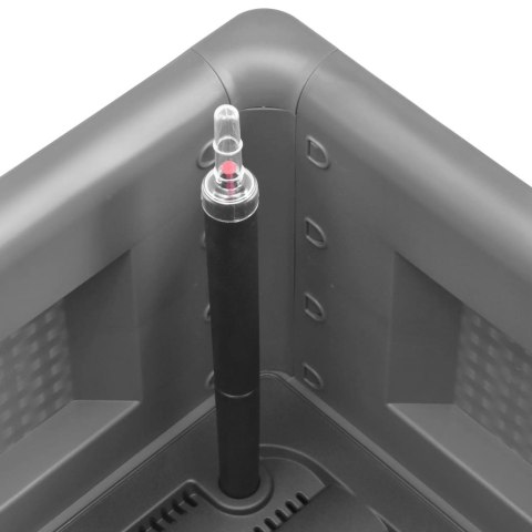 PODWYŻSZONA DONICA Z SYSTEMEM PODLEWANIA SZARA 100X43X33CM