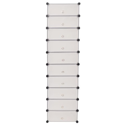 SZAFKA NA BUTY 10 PRZEGRÓD BIAŁA