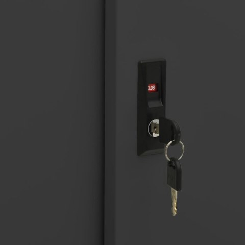 SZAFKA Z DRZWIAMI PRZESUWNYMI I DONICĄ ANTRACYTOWA STALOWA