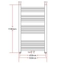 GRZEJNIK ŁAZIENKOWY ZAOKRĄGLONY 500X1160MM