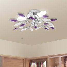 LAMPA SUFITOWA 3 ŻARÓWKI E14 FIOLETOWA/BIAŁA