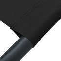 LEŻAK OGRODOWY Z BALDACHIMEM I PODUSZKĄ CZARNY