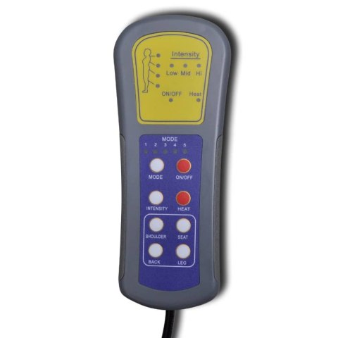 ROZKŁADANY LEŻAK MASUJĄCY BIAŁY SZTUCZNA SKÓRA