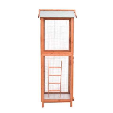 KLATKA DLA PTAKÓW 68X62X166CM DREWNO JODŁOWE