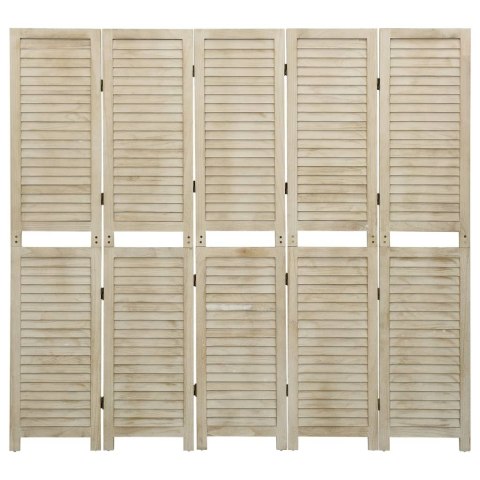 PARAWAN POKOJOWY PRZEGRODA ŚCIANKA 5-PANELOWY 175X165CM DREWNO PAULOWNI