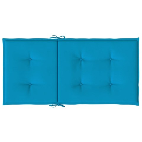PODUSZKI NA KRZESŁA OGRODOWE 6SZT NIEBIESKIE 100X50X3CM