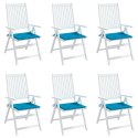 PODUSZKI NA KRZESŁA OGRODOWE 6 SZT NIEBIESKIE 50X50X3CM