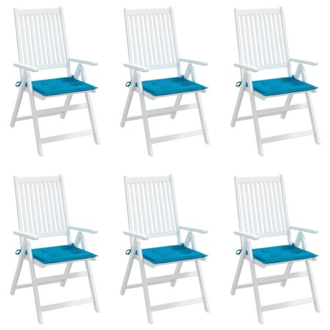 PODUSZKI NA KRZESŁA OGRODOWE 6 SZT NIEBIESKIE 50X50X3CM