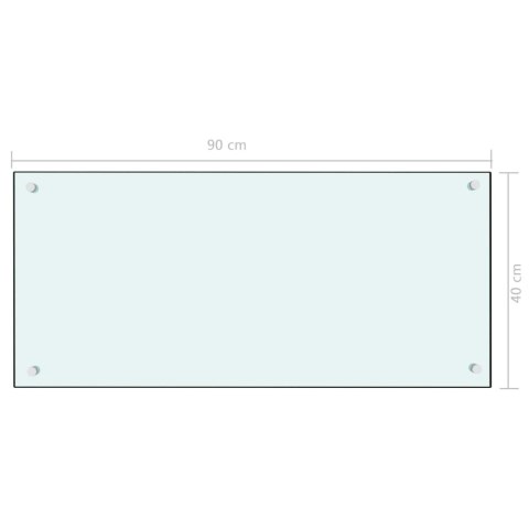 PANEL OCHRONNY DO KUCHNI BIAŁY 90X40CM SZKŁO HARTOWANE