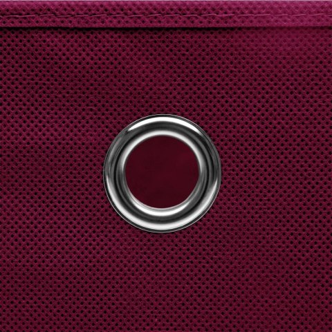 PUDEŁKA 4 SZTUKI CIEMNOCZERWONE 32X32X32CM TKANINA