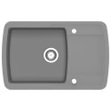 GRANITOWY ZLEWOZMYWAK JEDNOKOMOROWY SZARY