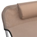 SKŁADANE LEŻAKI 2 SZT KOLOR TAUPE TEXTILENE I STAL