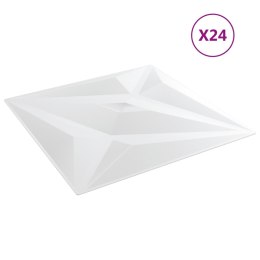 PANELE ŚCIENNE 24 SZT BIAŁE 50X50CM EPS 6M² GWIAZDA