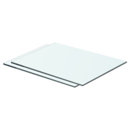 PÓŁKI 2 SZT PANEL Z PRZEZROCZYSTEGO SZKŁA 40X25CM