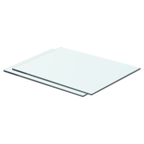 PÓŁKI 2 SZT PANEL Z PRZEZROCZYSTEGO SZKŁA 40X25CM
