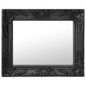 LUSTRO ŚCIENNE W STYLU BAROKOWYM 50X40CM CZARNE