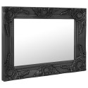 LUSTRO ŚCIENNE W STYLU BAROKOWYM 50X40CM CZARNE