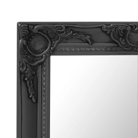 LUSTRO ŚCIENNE W STYLU BAROKOWYM 50X40CM CZARNE