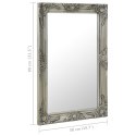 LUSTRO ŚCIENNE W STYLU BAROKOWYM 50X80CM SREBRNE