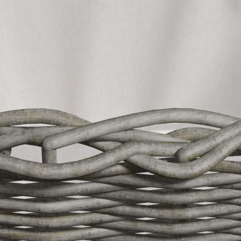 KOSZ NA DREWNO Z UCHWYTAMI 60X40X28CM SZARA WIKLINA