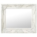 LUSTRO ŚCIENNE W STYLU BAROKOWYM 50X40CM BIAŁE