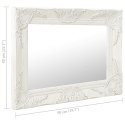 LUSTRO ŚCIENNE W STYLU BAROKOWYM 50X40CM BIAŁE