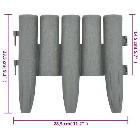 OBRZEŻA TRAWNIKOWE 36 SZT SZARE 10M PP