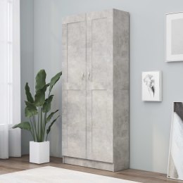 SZAFKA NA KSIĄŻKI SZAROŚĆ BETONU 82,5X30,5X185,5CM